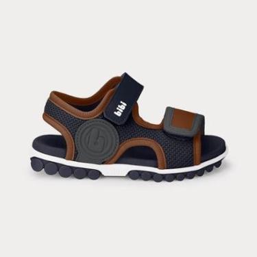Imagem de Sandália Infantil Bibi Summer Roller Sport 2.0 Azul com Marrom-Masculino