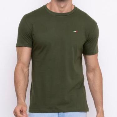 Imagem de Camiseta Masculina Básica Vih Triny com Bordado Algodão Premium Itália-Masculino