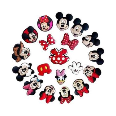 Imagem de Conjunto De 19 Peças De Enfeites De PVC Mickey Para Sapatos, Sandálias