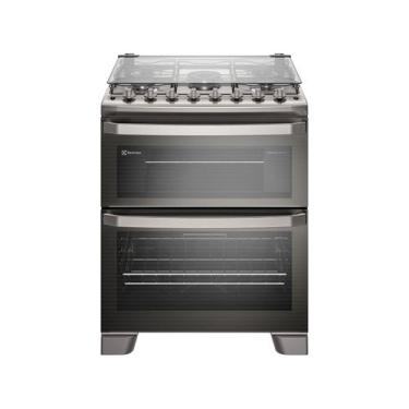 Imagem de Fogão 5 bocas Electrolux Cinza Experience com Duplo Forno, PerfectCook