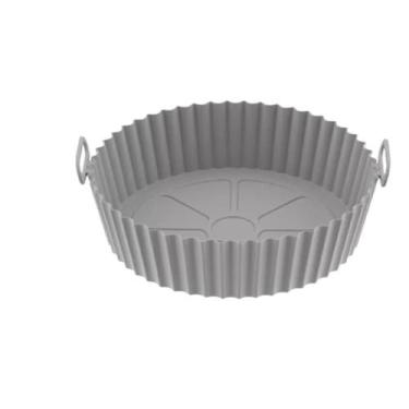 Imagem de Cesto de silicone fritadeira airfryer 20 cm - Unyhome, Cinza