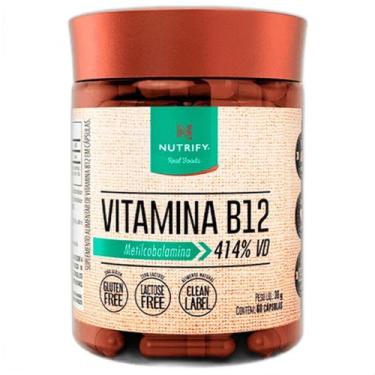 Imagem de Vitamina B12 Metilcobalamina 414% VD 60 Capsulas Nutrify, Sem Sabor