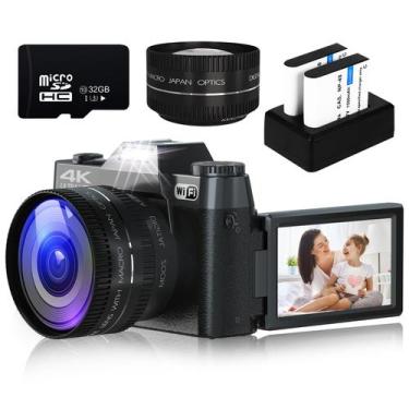 Imagem de Câmera digital WIKICO 4K 48MP Vlogging WiFi, tela de 3 polegadas