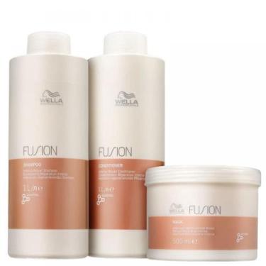 Imagem de Kit Wella Professionals Fusion Salon Trio (3 Produtos)