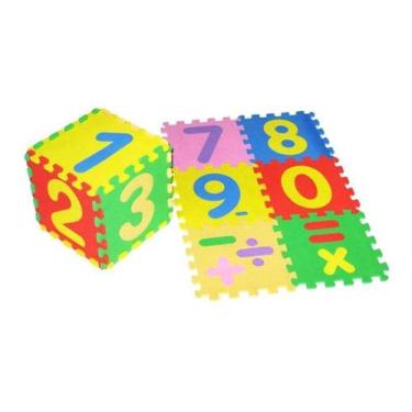 Imagem de Tapete de Atividades 12 Peças 30x30cm 8mm - Mingone Fofinho Numérico