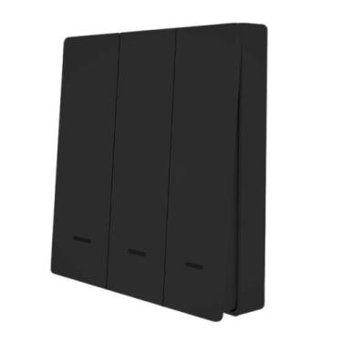 Imagem de Interruptor Smart 3V com 3 Teclas BLE+SIG Mesh Myhouse X - Preto - EXA