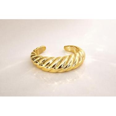Imagem de Bracelete em Abs folheado trabalhado - Dondocas.Bijus