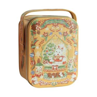 Imagem de Lata De Metal Retrô Coelhinho Branco Para Doces, Biscoitos E Presentes