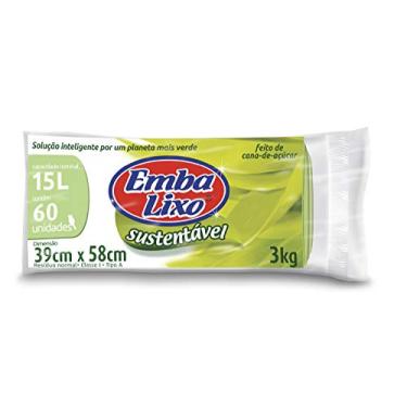 Imagem de Embalixo Saco Lixo Sustentável Pia E Banheiro Verde