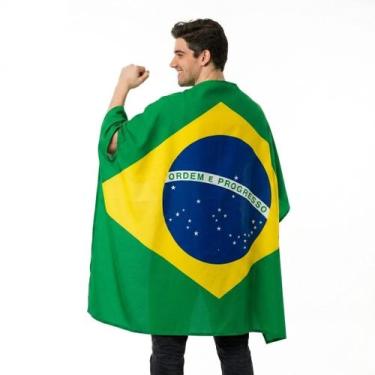 Imagem de 6UN Capa Bandeira Brasil 90x150 Copa 2026 Torcedor Fantasia - Sr. Preç
