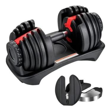 Imagem de Halter Academia Ajustável 24kg Dumbbell Regulável Treino Completo - PE