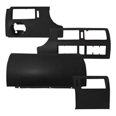 Imagem de Moldura Lateral Central Air Bag Gol Saveiro Parati G3 Preta - MUTKIT