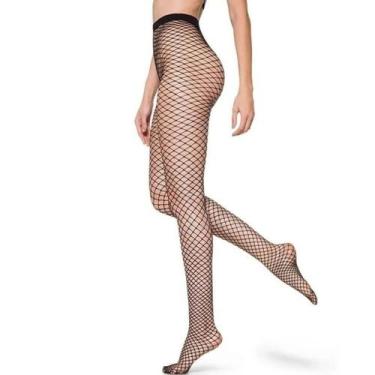 Imagem de Meia Calça Arrastão Trend com Elastano Loba, Preto