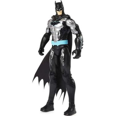Imagem de Boneco Batman 30cm com 11 Pontos de Articulação e Capa Removível Preto Sunny Brinquedos