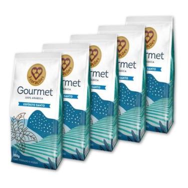 Imagem de Café Moído 3 Corações Gourmet Espírito Santo Kit 5un 250g