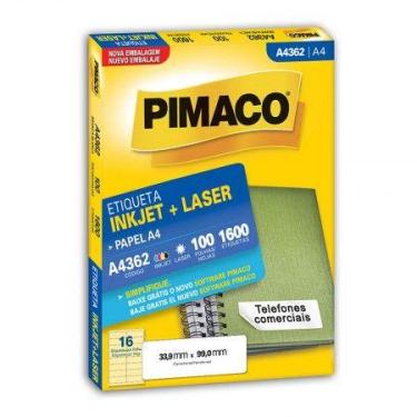 Imagem de Etiqueta inkjet/laser A4362 com 100 folhas - Pimaco