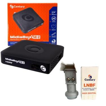 Imagem de Kit Conversor Receptor Midiabox SE2 C/ Lnbf Duplo Century