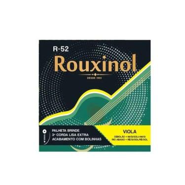 Imagem de Encordoamento Rouxinol Viola Aço R-52 Tradicional C/ Bolinha