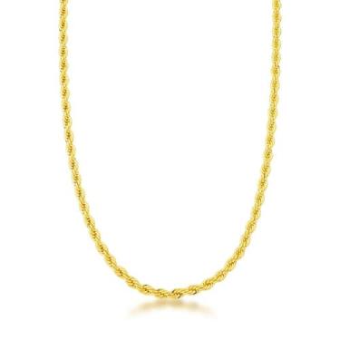 Imagem de Corrente cordão Baiano 2,5mm Banhado Ouro 18k - Atraktiva Jóias, 50cm