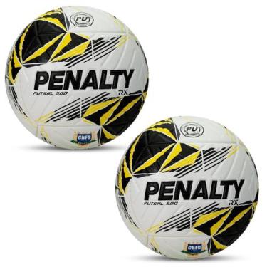 Imagem de Kit 02 Bolas De Futsal Penalty RX 500 XXVI 2026 Selo CBFS, Branco, Ama