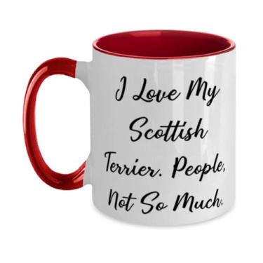 Imagem de Novos presentes para cães Terrier escocês, I Love My Scottish Terrier. Pessoas, Not So Much, exclusivo Natal dois tons 325 ml Caneca presentes para amantes de animais de estimação