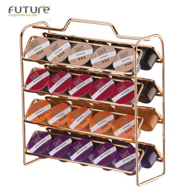 Imagem de Organizador Suporte Porta 40 Cápsulas Café Três Corações Rosé Gold - 1146RG Future