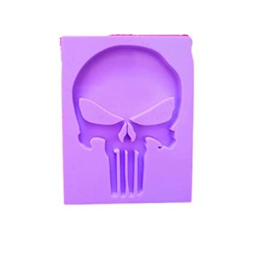 Imagem de Confeitaria dos Moldes, R73 MOLDE DE SILICONE RESINA CAVEIRA JUSTICEIRO