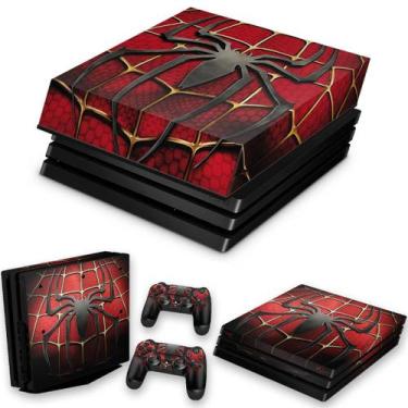 Imagem de Capa Anti Poeira E Skin Compatível Ps4 Pro - Spider Man - Homem Aranha