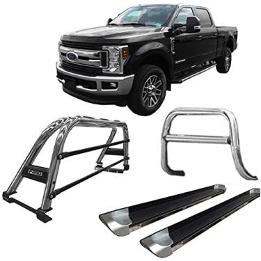 Imagem de Kit quebra mato+Estribo+Sant Antonio F250 C Dupl PRETO CROMO