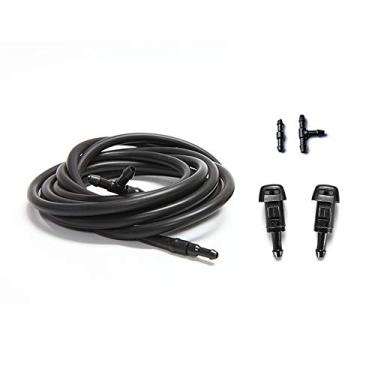 Imagem de Kit de bicos de arruela de para-brisa dianteira para Dodge, Jeep, Ram - Substitui OEM # 4805742AB Jato de arruela e mangueira de fluido com conector