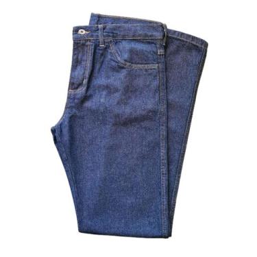 Imagem de Calça Jeans Masculina Escura Tradicional Para Trabalho Reta Serviço At