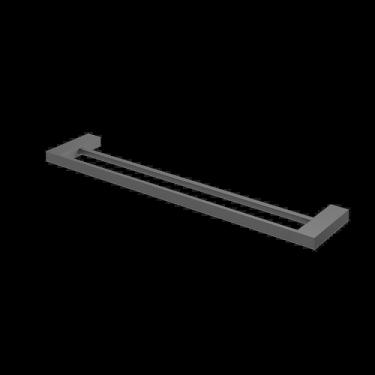 Imagem de Porta Toalha Duplo Horus 450 4900 Preto Fosco Fani Metais