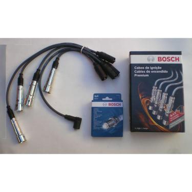 Imagem de Kit Cabos E Velas de ignição 3 Eletrodos Seat Cordoba e Ibiza Ap 1.8 1995 a 1999 Bosch