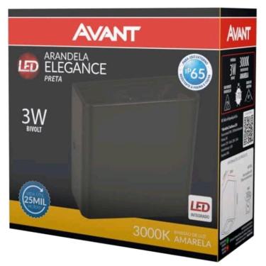 Imagem de Avant Arandela Led Elegance 3000K 3W Ip65 Preta 181780573 Due