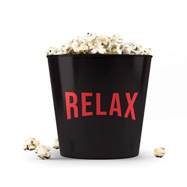 Imagem de Balde de Pipoca 3,5 Litros - Relax - Só mais um episódio - Preto