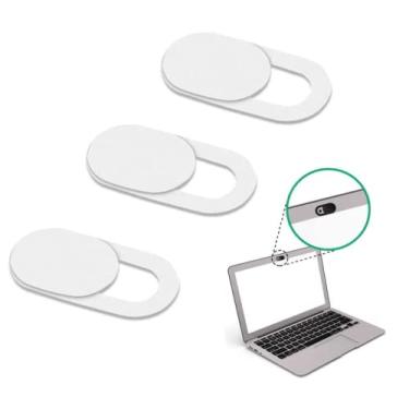 Imagem de Kit Tampa Webcam Câmera Adesivo Privacidade Espião Branca