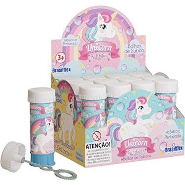 Imagem de Bolha De Sabão, Brasilflex, Unicórnio, 60 ml, Caixa com 12 Unidades, Incolor, 834924