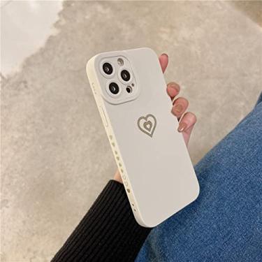 Imagem de Capa de telefone com moldura de coração de amor macio doce cor para iphone 11 12 13 pro max x xr xs max 7 8 plus capa à prova de choque de proteção de lente, iu6873BG, para iphone se (2020)