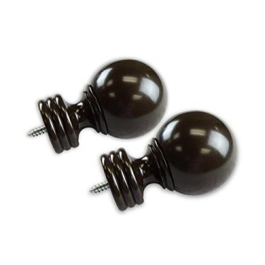 Imagem de Rod Desyne Sphere BP04 Par de acabamento decorativo de haste de 3,8 cm (1-1/2"), cacau, 2 peças