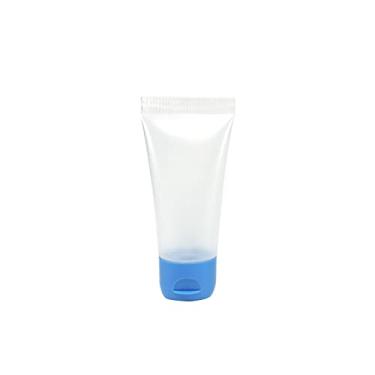 Imagem de BISNAGA PLÁSTICA TRANSPARENTE 20ML C/TAMPA FLIP TOP (50 PEÇAS) (Azul Claro)