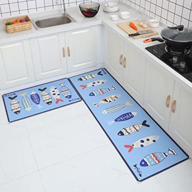 Imagem de Tapete de cozinha Tapetes de conforto 1 peça de couro à prova d'água à prova de óleo conjunto de tapetes antiderrapantes tapete acolchoado antifadiga 60 x 150 cm