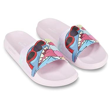 Imagem de Disney Lilo e Stitch Slides femininos - Sandálias femininas clássicas Lilo e Stitch Slide Lilo e Stitch Slip On, rosa, 10