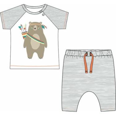 Imagem de Pijama Curto Infantil Bebê Menino 1T ao 3T Algodão Tip Top