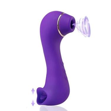 Imagem de Vibrador Poderosa Sugando Vibradores Ponto G Massageador Clitóris Estimulação Mamilo 20 Frequências Brinquedo Sexual Feminino Zatla (Roxo)