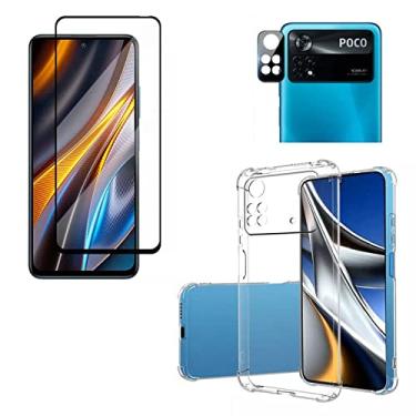 Imagem de Kit Capa Anti Impacto + Película 3D 9D + Película Câmera Xiaomi Redmi Note 11s Redmi 10C Poco X4 Pro (Poco X4 Pro 5G)
