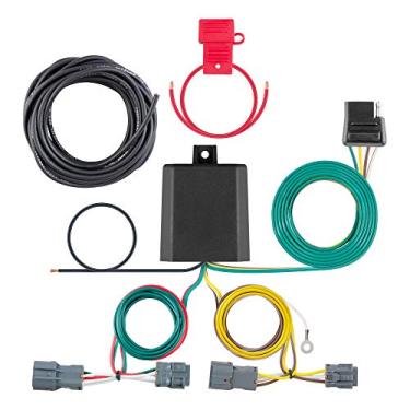 Imagem de CURT 56347 cablagem personalizada do reboque de 4 pinos lado do veículo, Select Hyundai Entourage, Kia Sedona