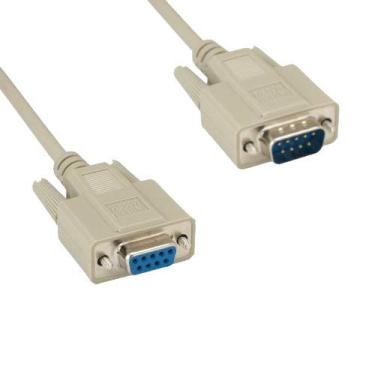 Imagem de Cabo de extensão Kentek de 7,6 metros FT DB9 Null Modem Serial Extensor 28 AWG RS-232 Crossover 9 pinos macho para fêmea M/F moldado D-Sub Porta para PC Mac Linux Printer Data