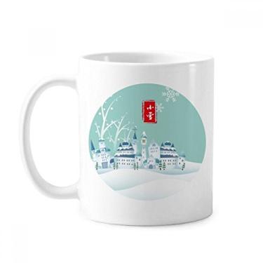 Imagem de Caneca Snow Twenty Four Solar Term Padrão Cerâmica Café Porcelana Utensílios de Mesa