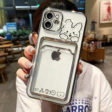 Imagem de Bolsa de bolso para cartão de foto capa para iphone 13 11 12 pro max xs mini xr x 8 7 6 s plus chapeamento capa de telefone macia fofa, a, para iphone 13 pro