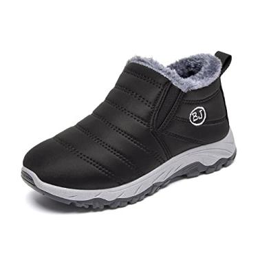 Imagem de Legou Sapatos de algodão de inverno mais botas de neve casuais de veludo quente M661 Preto 40